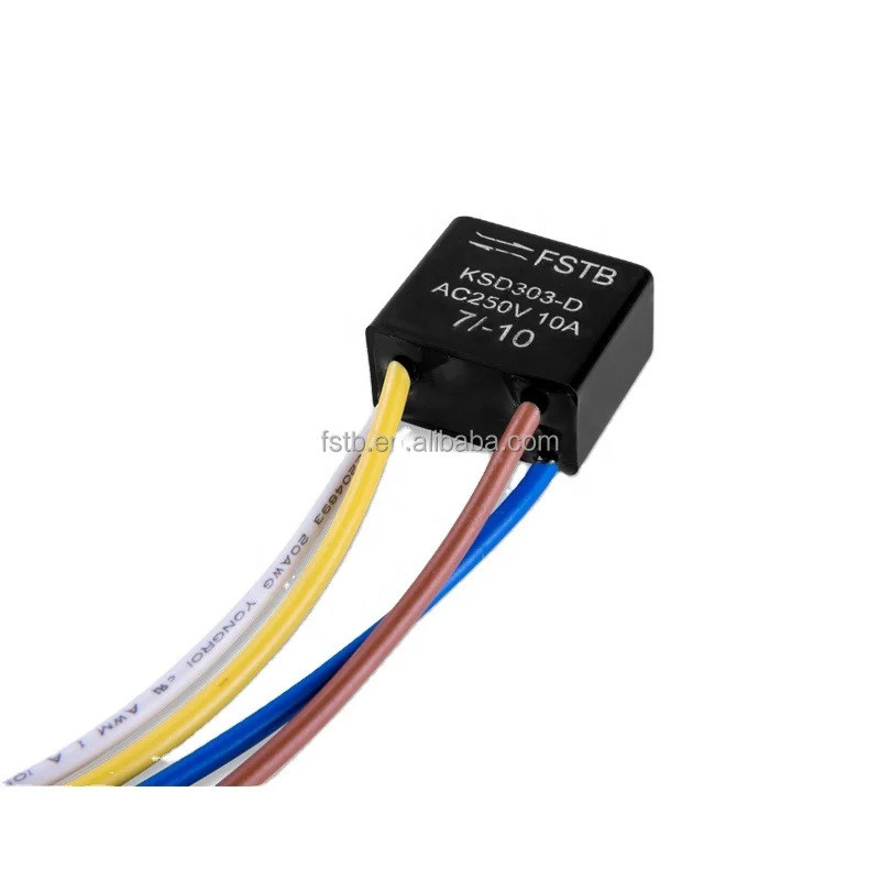 KSD303 led for fridge  thermostat Thermal Fuse 10A 250V Mini Thermostatic Bimetal Temperture Switch