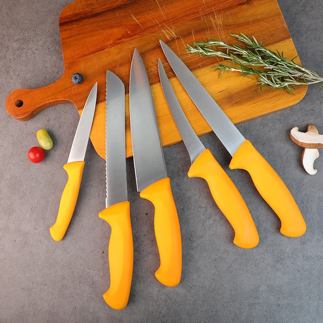 Kitchen NSF Plastic Handle Wholesale Stainless Steel Utility Curved Boning Bread Butcher Chef Knives For Restaurant