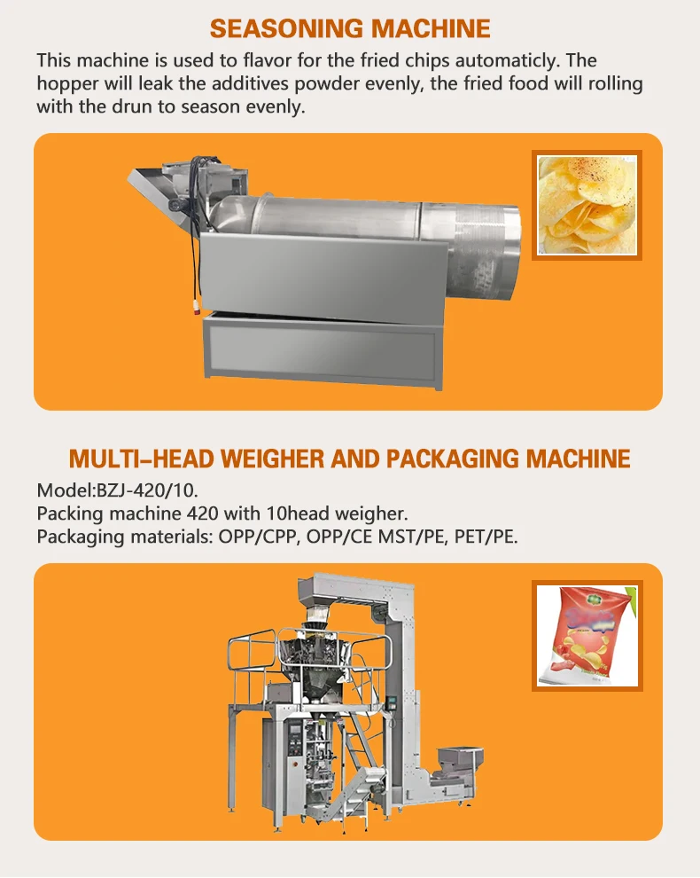 TCA High end automatic potato chips making machines potato chip making equipment trade lays potato machine automatic to make chi