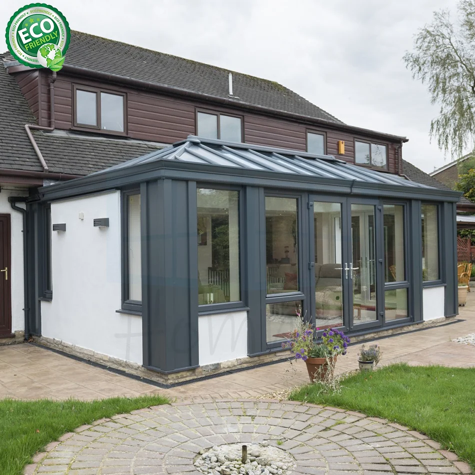 Luxury Conservatory Laminated Glass Prefab House Sunroom Garden Verand