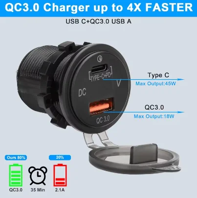 12V Switch Panel Waterproof Aluminum Panel 4 Gang Toggle Rocker Board Switch Pre Wired 12V 24VDC ON Off Switch Panel for Boat