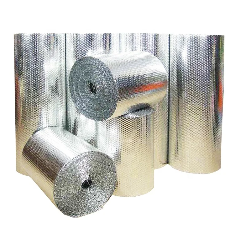 wholesale metallic foil bubble film   aluminum foil  air bubble film thermal insulation materials
