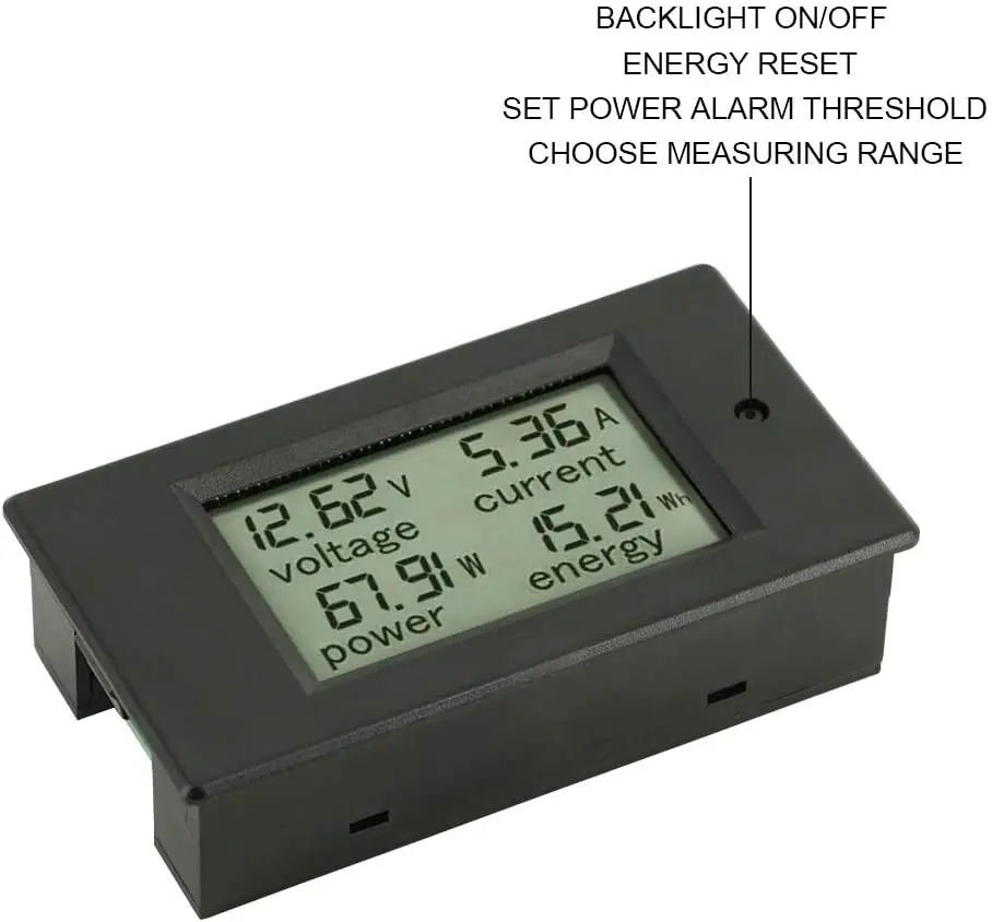 12V 100V напряжение переменного тока электрической энергии измеритель мощности DC Цифровой амперметр напряжения