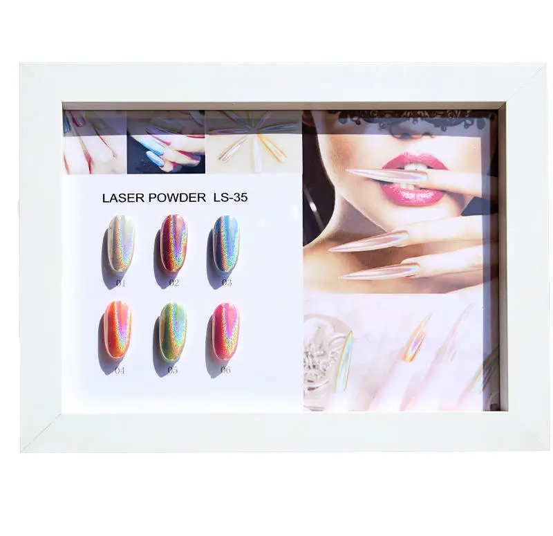 Wholesale New Popular Foreign Trade Nail art DIY seven color laser electroplating magic mirror magic color laser silver powder