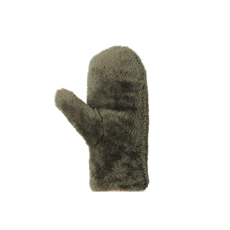 Plush mitten ladies winter outdoor windproof velvet warm continuous finger cute