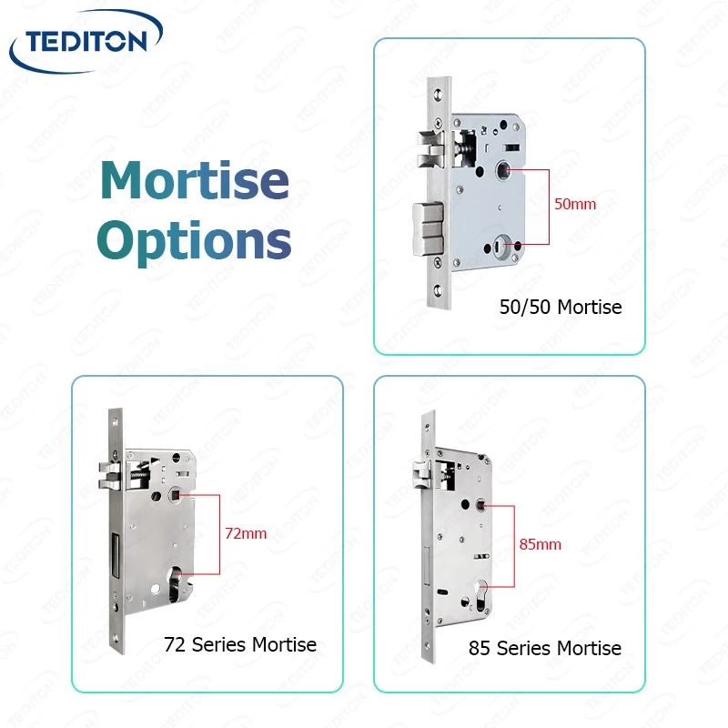 Tediton New Design Tuya Smart Lock Digital Viewer Password Key Cards APP Fingerprint Camera Door Lock