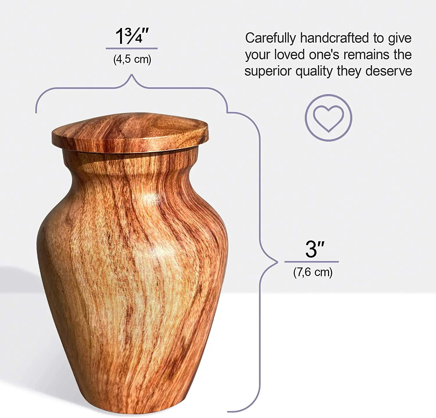 High quality wooden urns carving box for ashes or cremation of small pets