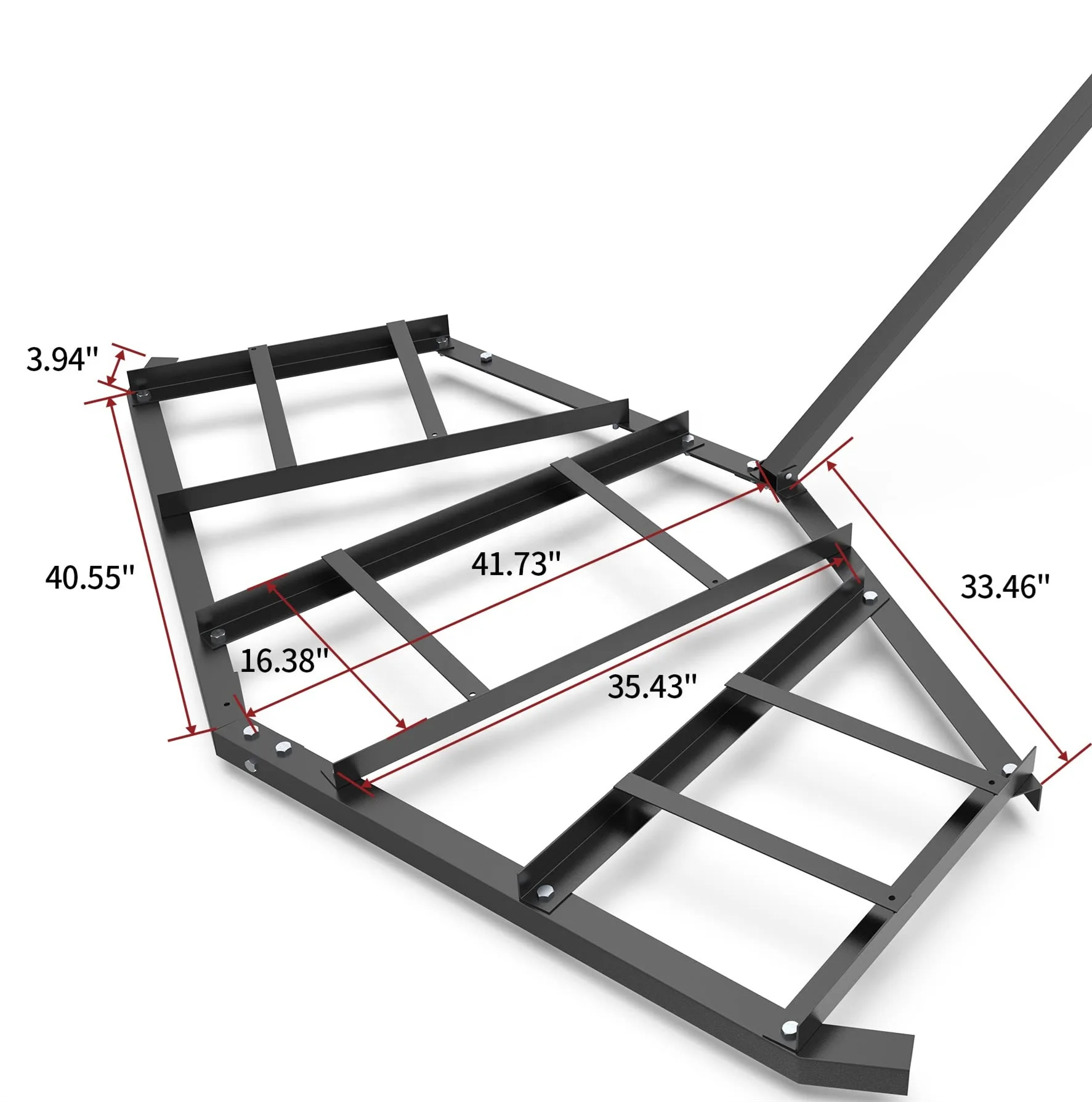 Tow Behind Drag Harrow Driveway Grader Compatible with ATV UTV Garden Lawn Tractor Adjustable Center Bars