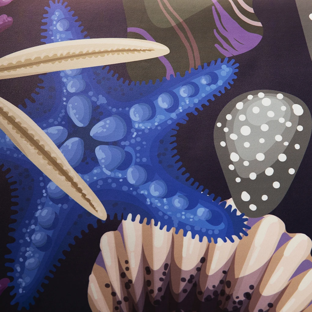 Изготовленный на заказ логотип цифровая печать кожа Морская звезда узор водостойкая 595gsm Pu ткань для покупок сумки и книжной обвязки