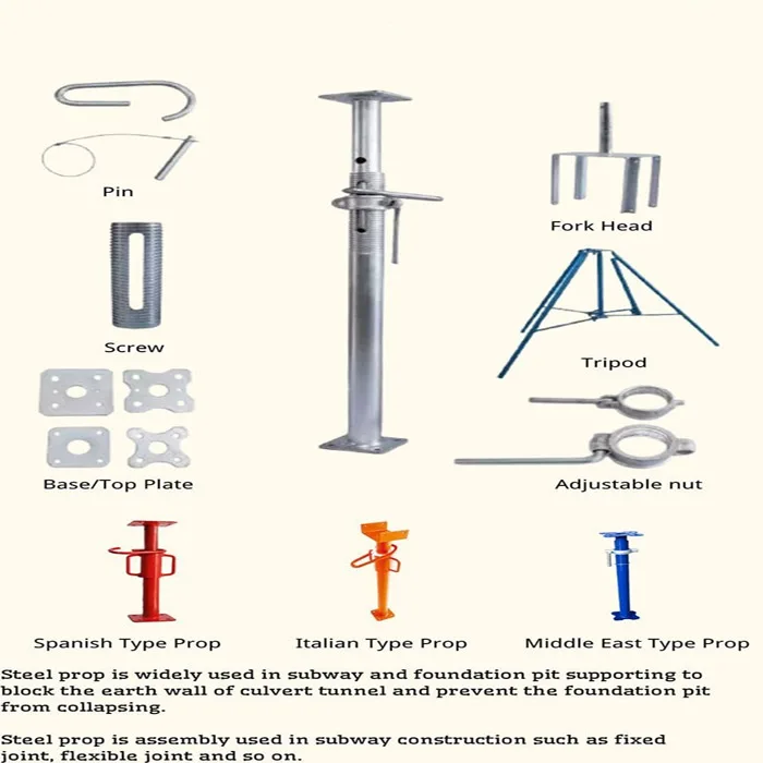 Galvanized Adjustable Steel Scaffolding Prop formwork scaffolding tripod for construction