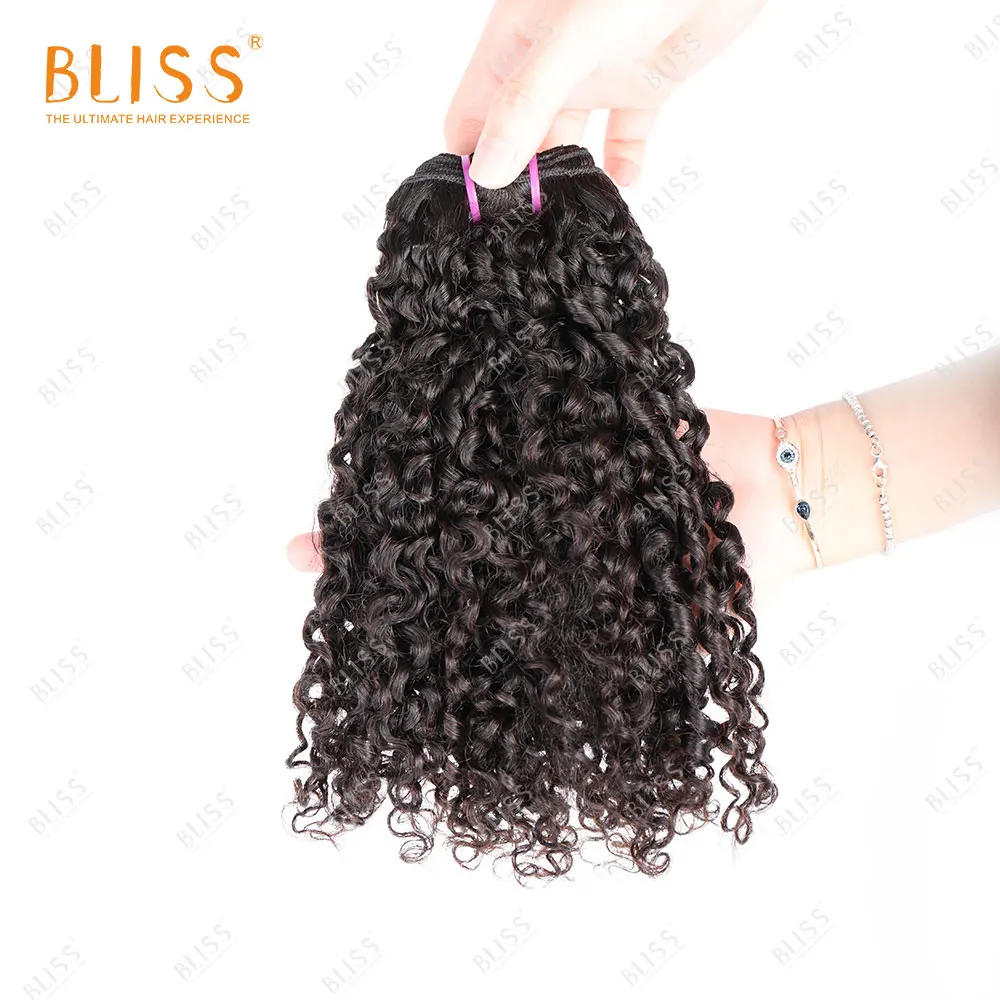 Bliss raw virgin unprocessed human hair 100% virgin human Indian hair Peruvian luxury curly 10A natural hair bundles