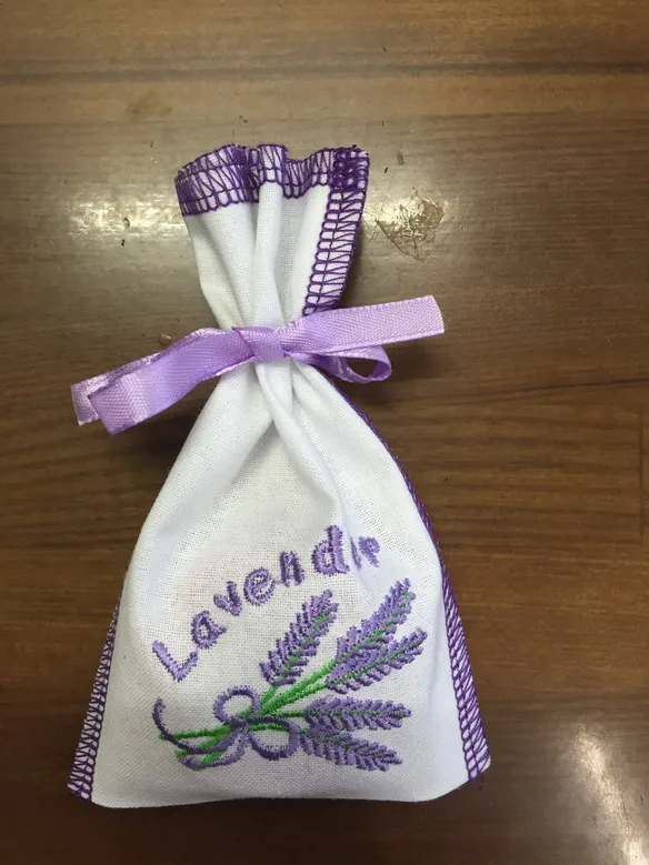 
Safety Valve Drawstring Embroidered Lavender Sachet Bag 