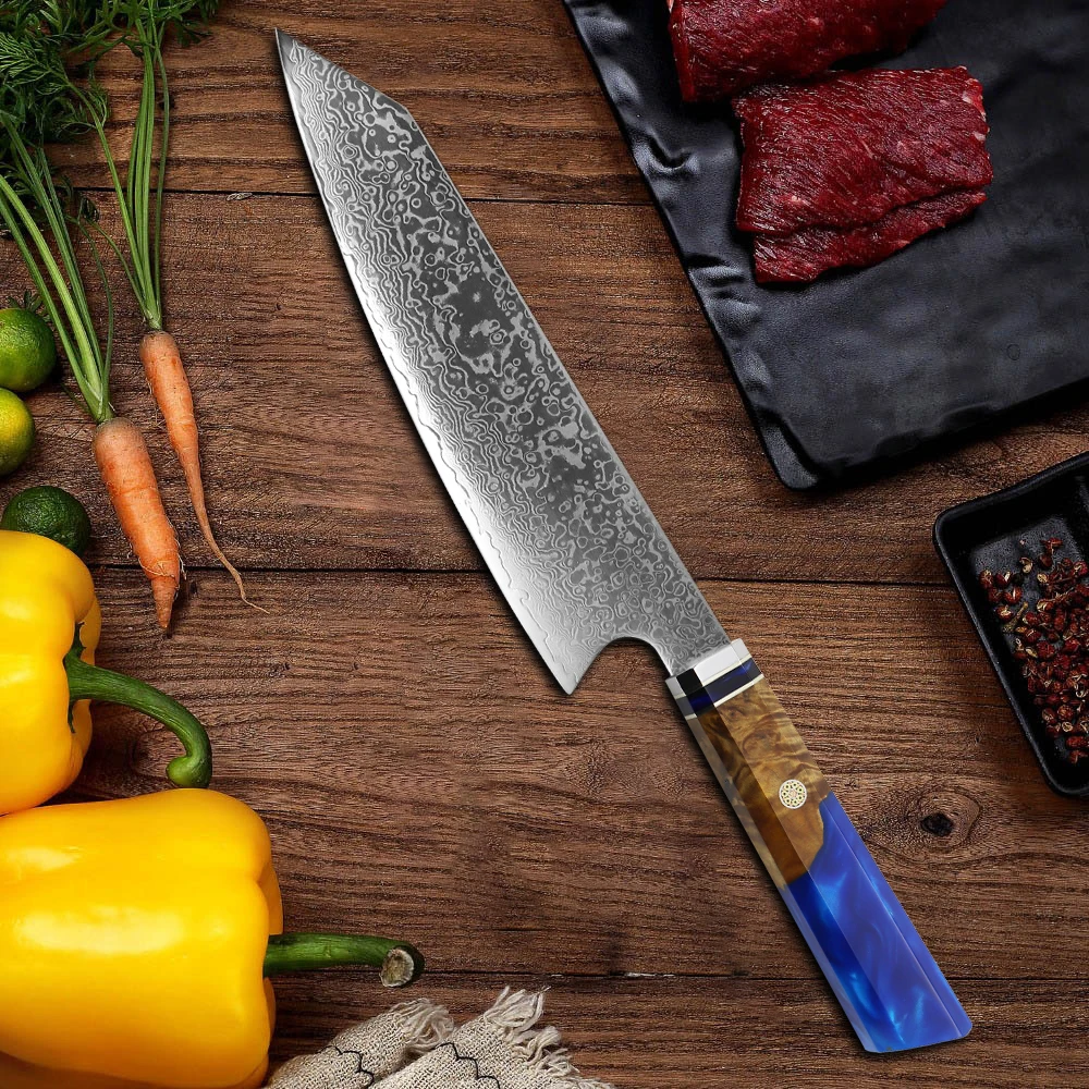 
Octagonal Wood Handle67 Layers 8Inch Damascus Chef Kiritsuke Knife 