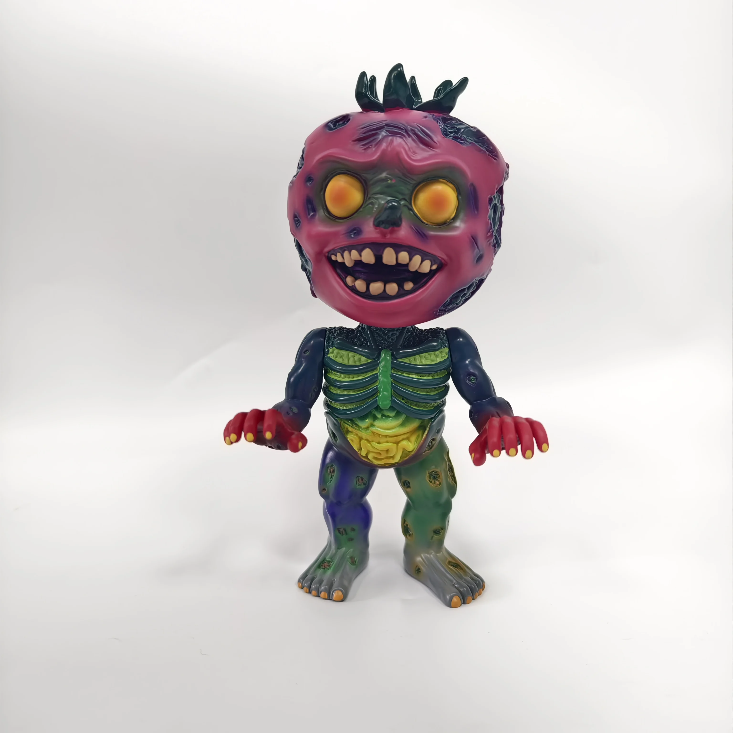 Demeng Wholesale Hot Toy Sofubi PVC Figurine Art Collectibles Rotocasting Fruit Tomato Monster Chinese vampire Soft Vinyl Figure