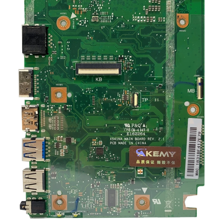 X541N Laptop Motherboard For ASUS X541NA A541NA F541NA R541NA D541NA X541 Mainboard N3350/N4200 4G/2G-RAM