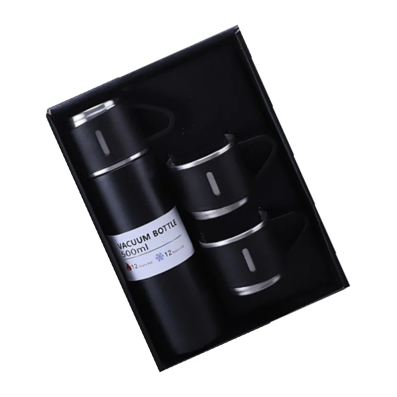 Wholesale Supplier 16oz Travel Coffee Mugs Double Wall Business Gift Set Vacuum Insulated Thermal Bottle and Cups for Coffee