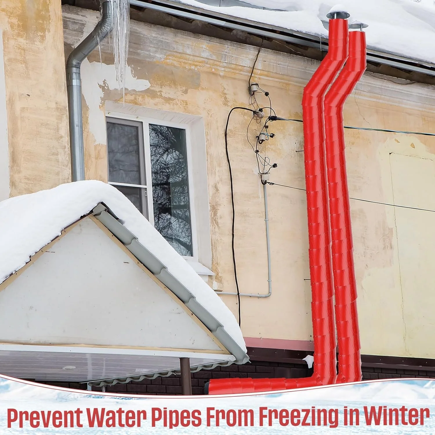 Pipe Insulation Tape Adhesive Insulation Foam Pipe Heat Tape for Outdoor Winter Water Line Heat Preservation