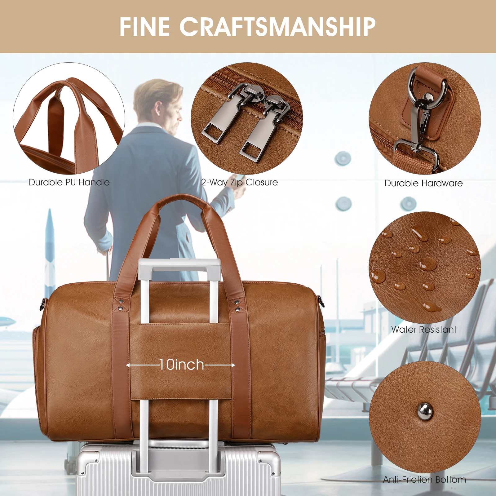 customize hand carry weekender outdoor travel toiletry makeup bag men travel organizer bag set luggage pu leather travel bags