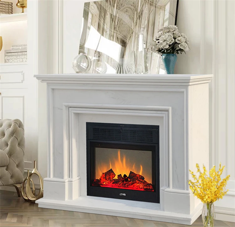 mini marble fireplace