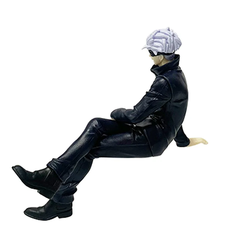 15CM Anime Jujutsu Kaisen Gojo Satoru Sitting Posture Noodles Model Dolls Toy Gift PVC Action Figure