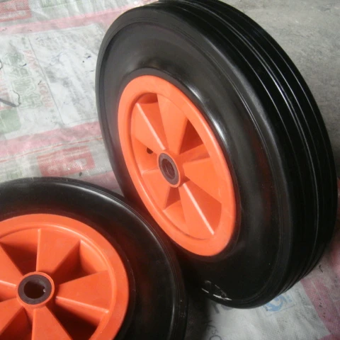 16x400-8 Inch  Sandblasting machine Solid Rubber Wheel with Plastic Rim
