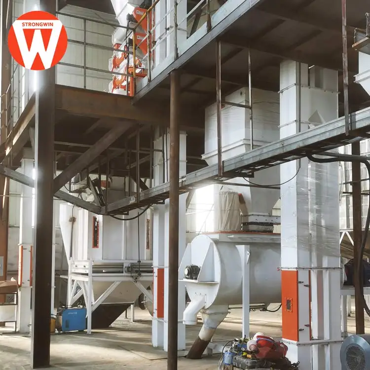 5T/H full automatic animal pellet feed production plant poultry feed pellet process line for chicken