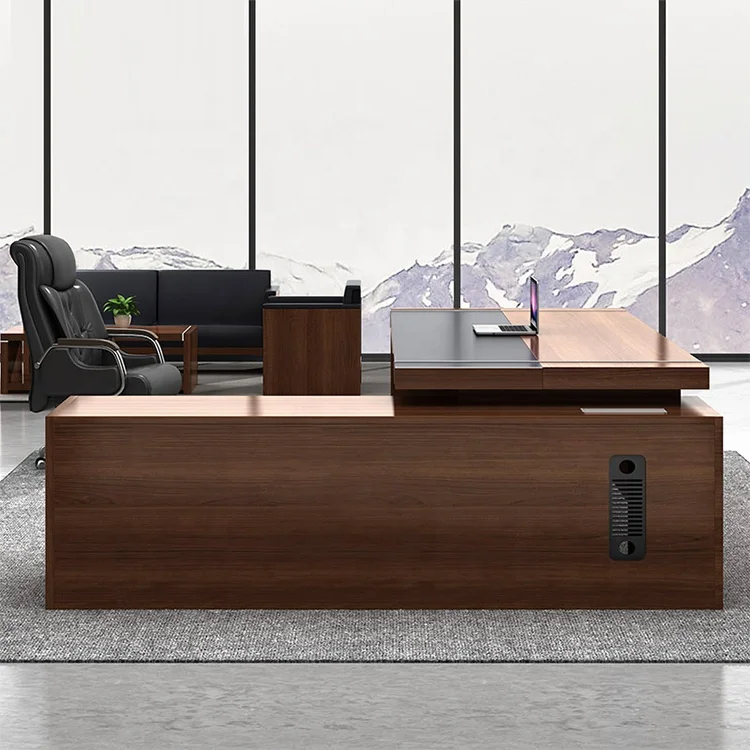 High Quality mesa oficina Luxury Commercial Furniture Office Standing Table Unique Executive Wooden Office Desk