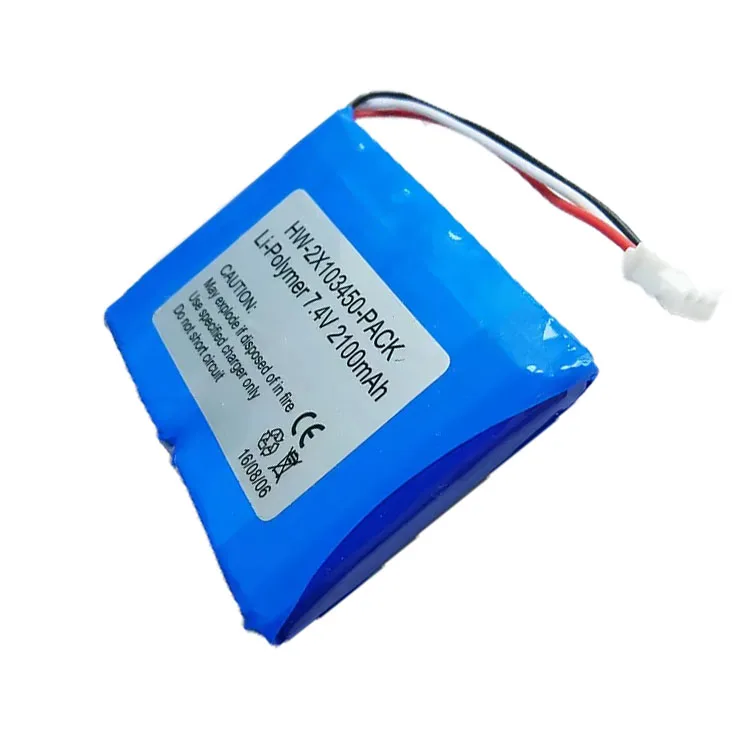 BIS certification li polymer battery 7.4V 2600 19.24Wh 606168