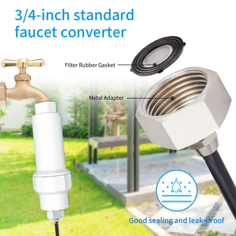 Filterwell Outdoor Water Misting Cooling System Portable For Patio Garden Trampoline Greenhouse Fan