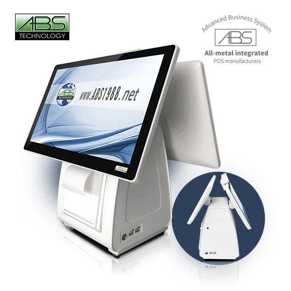 Best-Selling All-in-One Touch 3G Basic POS System Dual Screen White Restaurant Windows Software Cash Register Bestsellers
