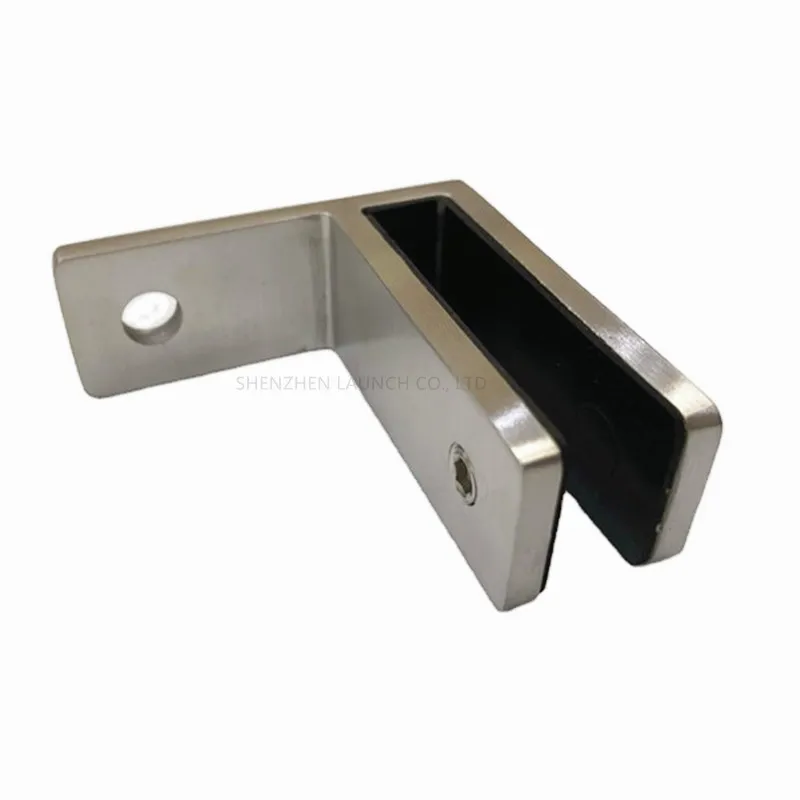 Stainless Steel 90 degree Wall To Glass Fixing Railing Balustrade End Bracket Clamp