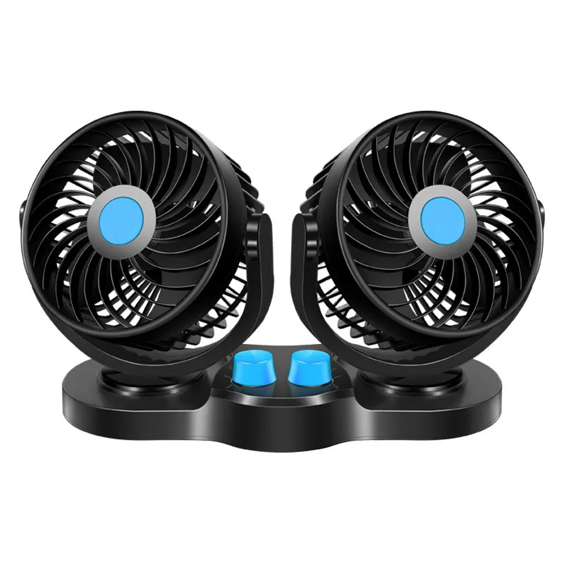 Аксессуары для автомобиля, 360 садовые круглые аксессуары, автомобильный двойной вентилятор для автомобиля, поворотный вентилятор, охлаждающая панель Zomer 12 В 24 В