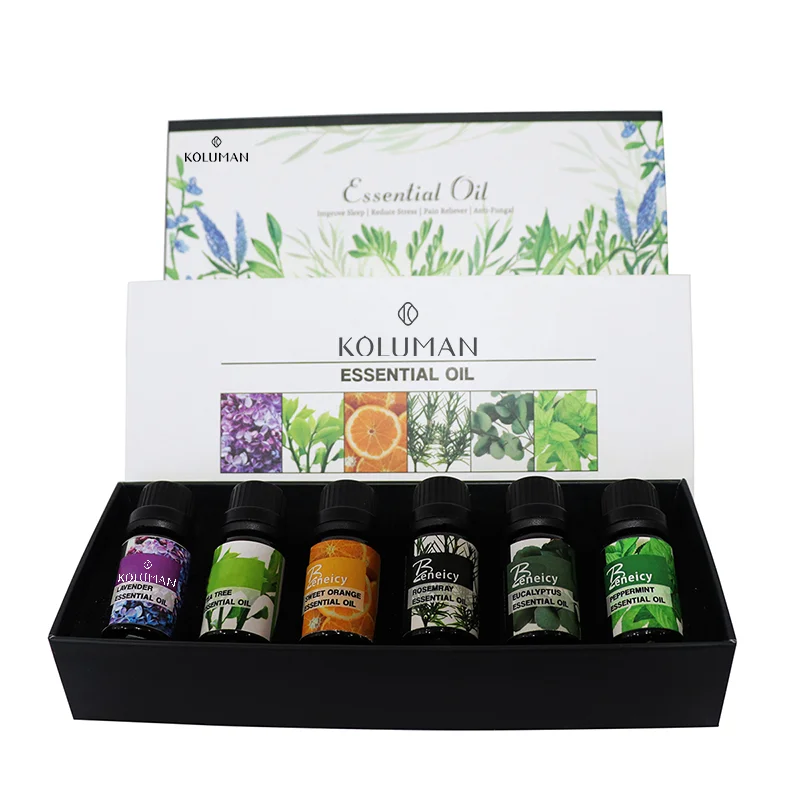 Wholesale Private Label Custom 100% Pure Aromatic Essential Oil Set - High Quality Natural Essential Oils - 6 Bottles