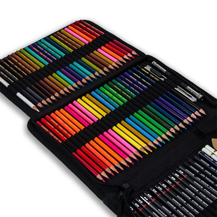 Art Supplies Custom 72pcs Drawing Kit Crayons Oil Pastels Marker Colored Pencils Watercolor Cakes Art set Kid Painting Set