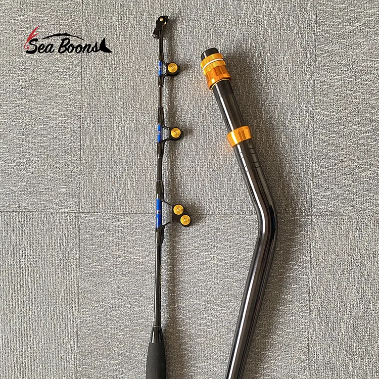 New Alu Bent Butt Roller Guide Fishing Pole Boat Rod Straight Butt Blank Deep Sea Tuna Shark Trolling Rod