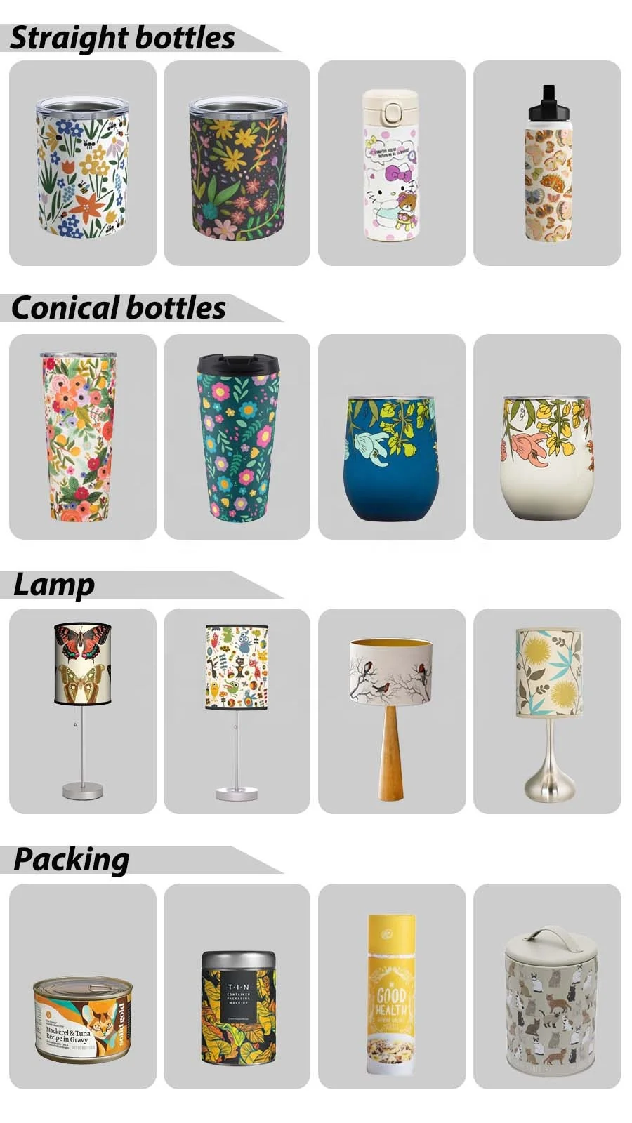 High Speed 360 Degrees Professional Cylinder Printer for Bottles Cups Tumblers Cans Goblets Jars Tubes