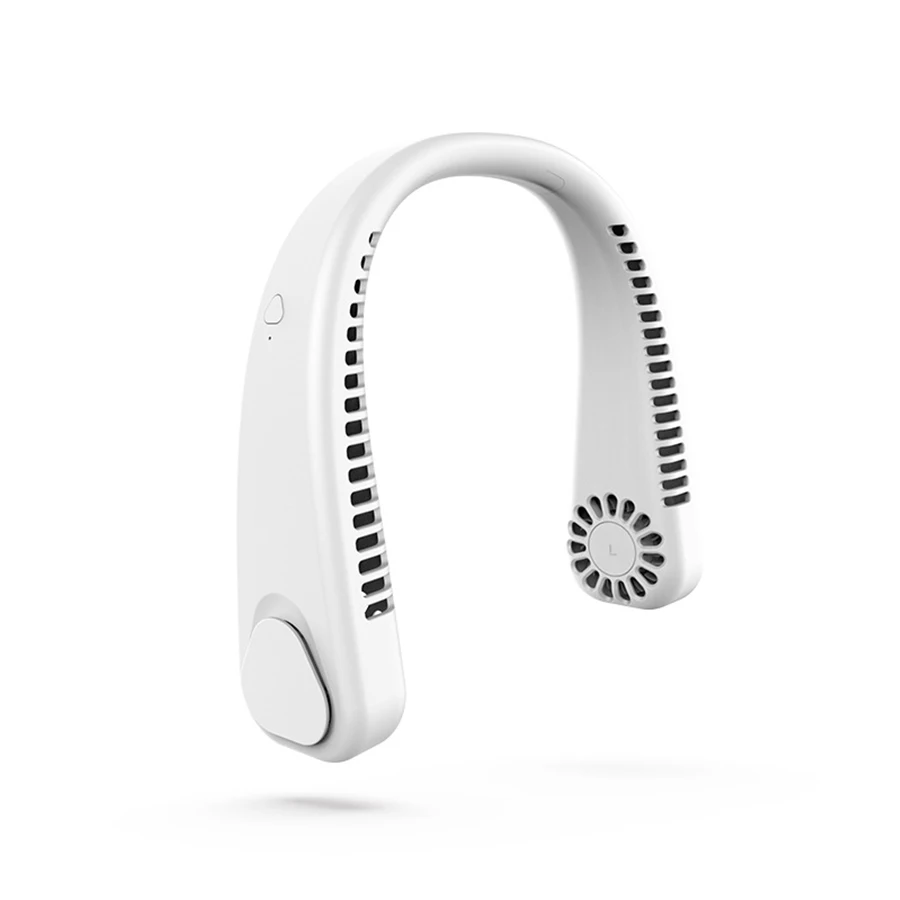 New Design USB Type Mini Hands Free Leafless Neck Fan Rechargeable Hanging Neck Fan