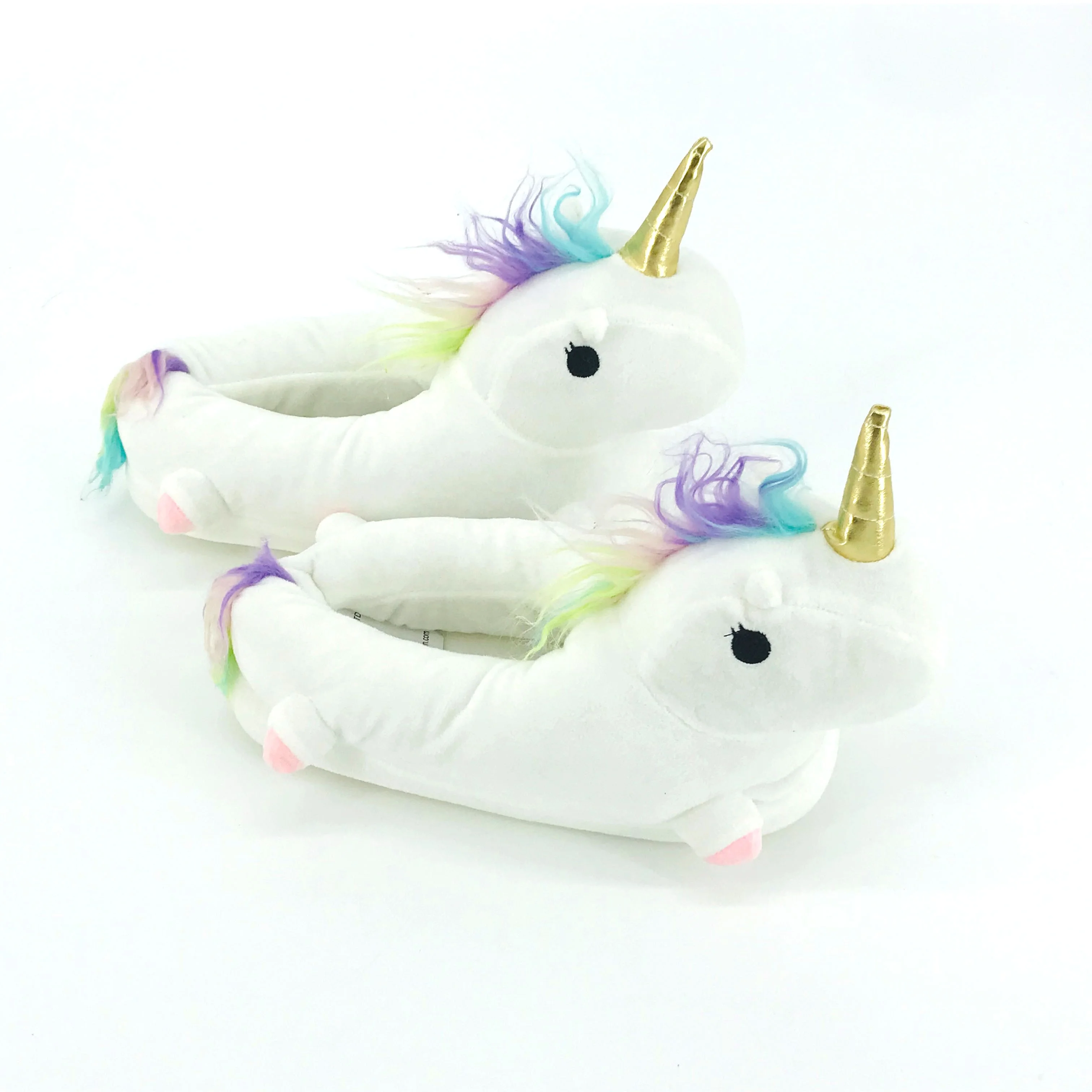 
animal style plush shoes fluffy cotton plush slippers winter indoor unicorn shoe 