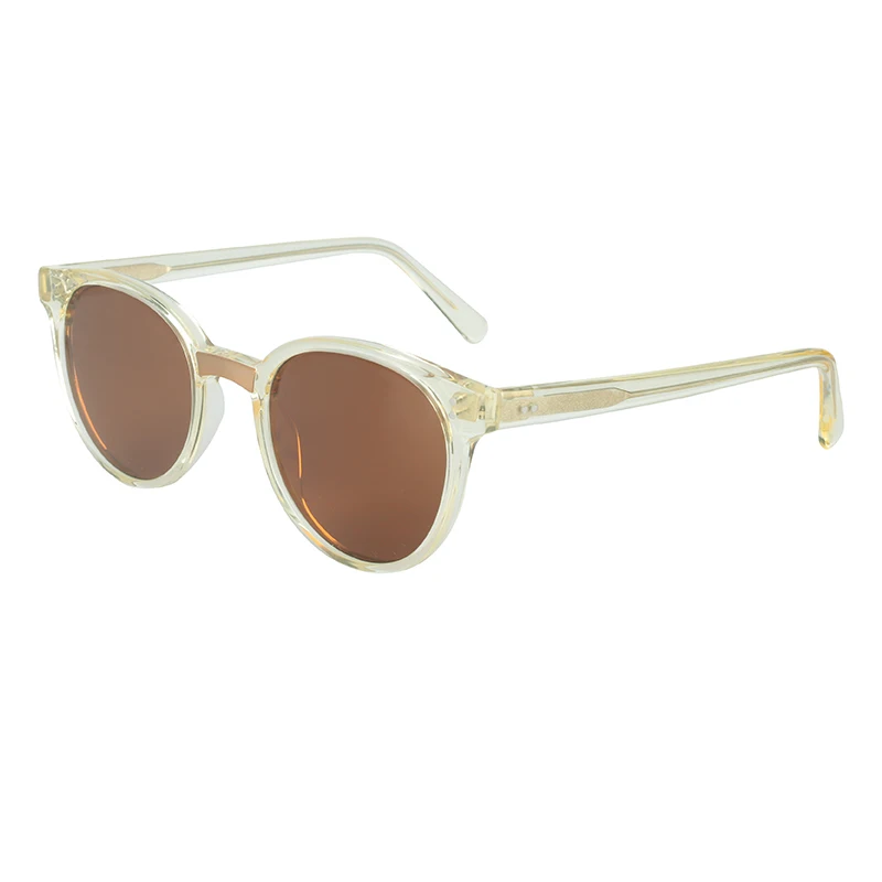 Модные круглые затемненные оптовые продажи от итальянского бренда Gafas De Sol Acetato дизайнерские солнцезащитные очки ацетатные