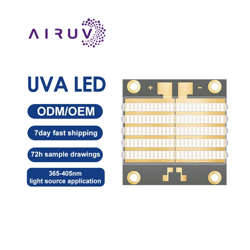 Hot selling 3535 UVA LED 200W 300W  High efficiency 40%-50% 365nm 385nm 395nm uva led chips for UV curing