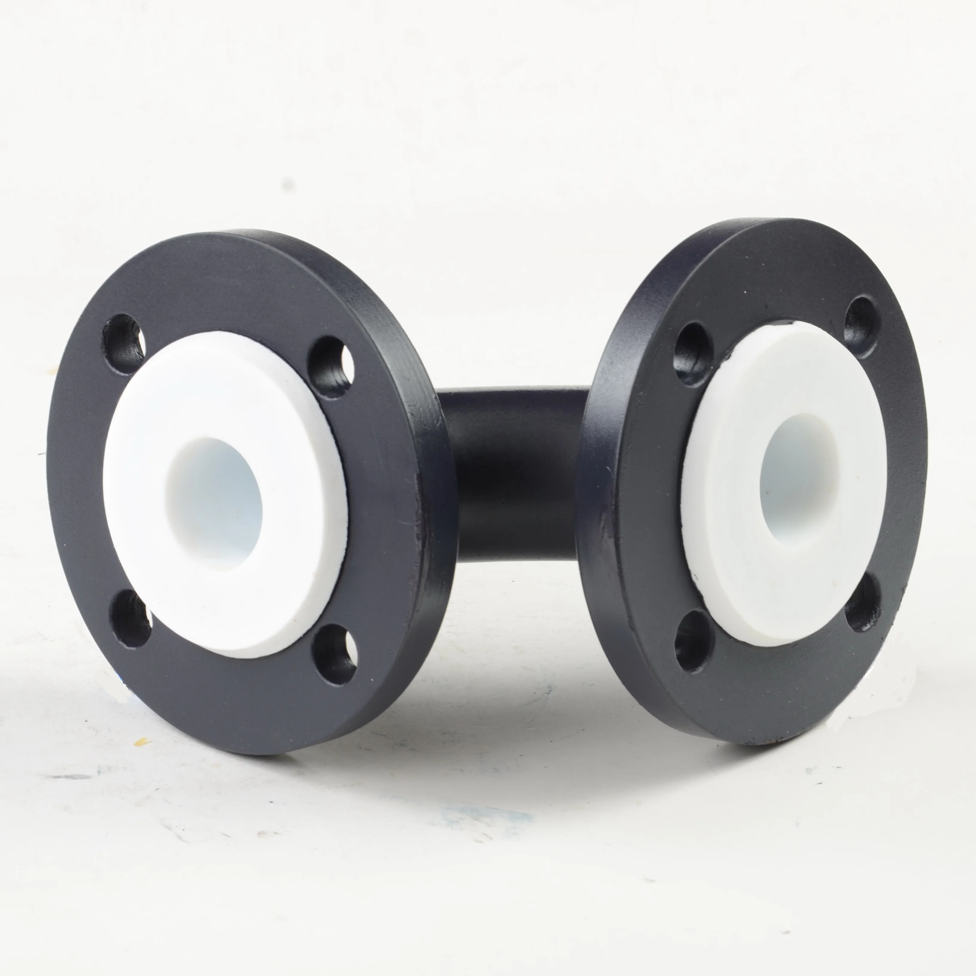 PTFE/PFA Lined Elbows 45 degree/90 degree  Fixed/Loose Flange Type Pipe Fittings 150# for Chemical Industrial Watertreament
