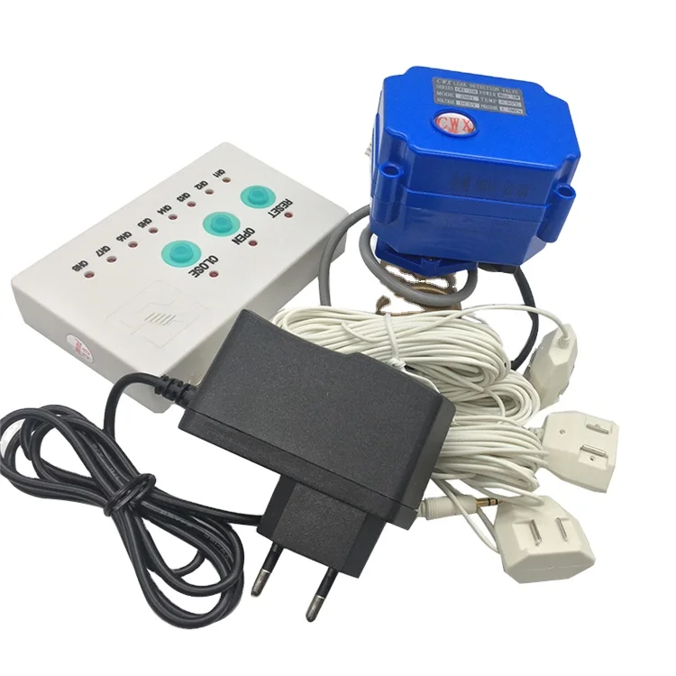 auto shut off valve for water leak detector with alarm detection system sensor