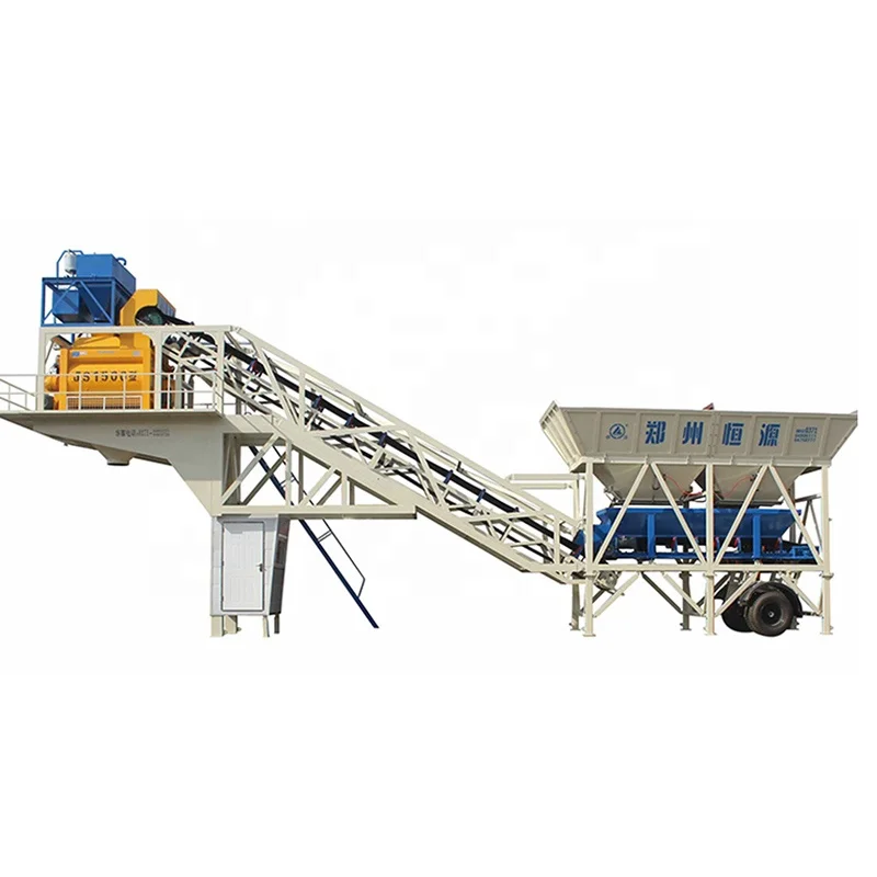 Automatic High performance italian ready mix mobile concrete batching plant for sale, building equipment concrete mixing plant