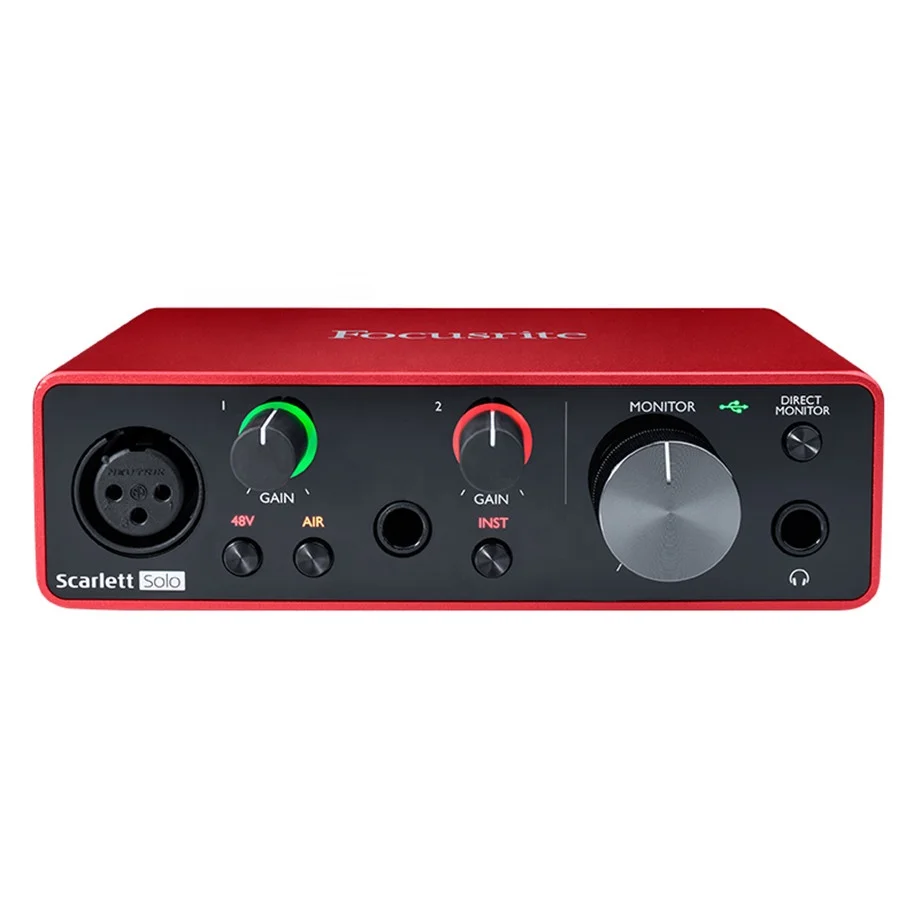 Новый дизайн Usb-звуковая карта с интерфейсом Focusrite Scarlett Solo по отличной цене для трансляции на