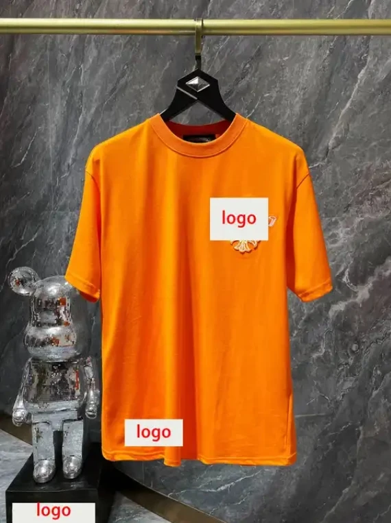 Designer Clothes Embroidered Colorful Classic Cross 100% Cotton Pop Brand Horseshoe Short Sleeve T Shirt