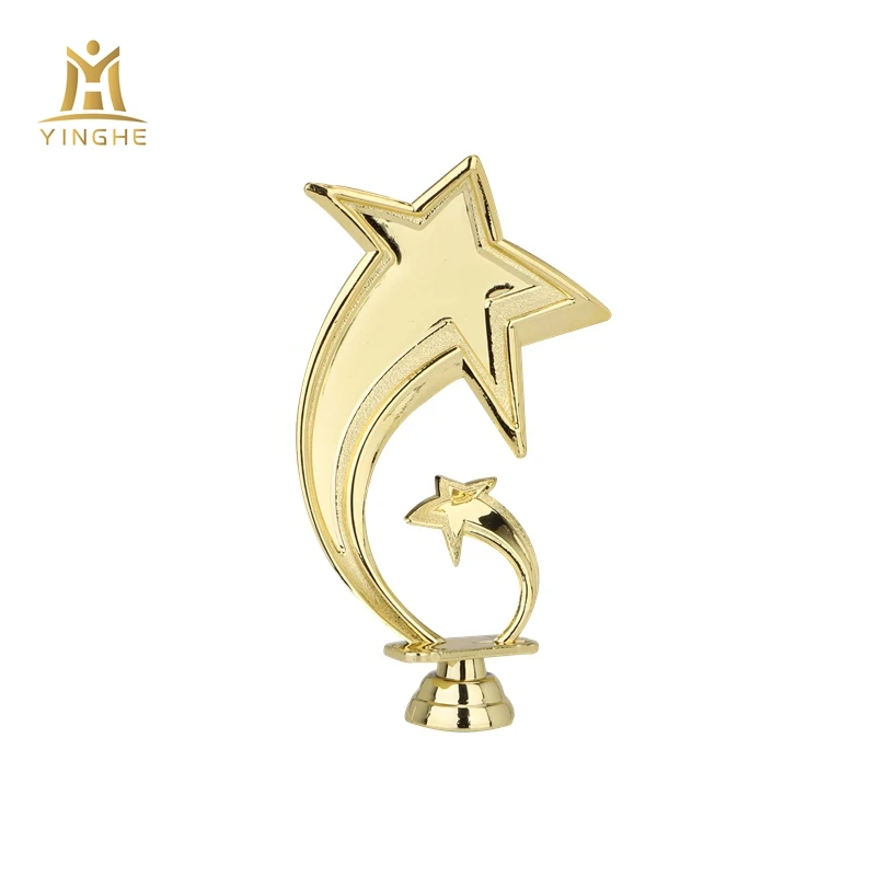 Factory supplier cheap custom plastic star award trophy parts and components