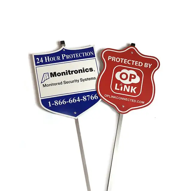 Custom Home Safety 24 Hour Monitoring Protection Aluminum ADT Security Reflective Yard Sign custom yard signs