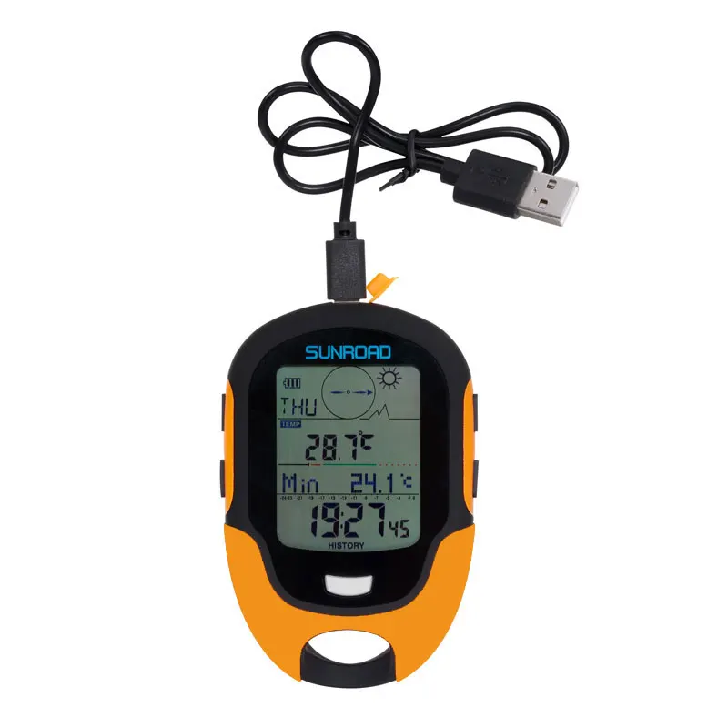 Handheld FR500 Digital Altimeter Temperature Humidity Compass Max/Min Altitude Hot Gain/Loss-for Climbing Barometer Hygrometer