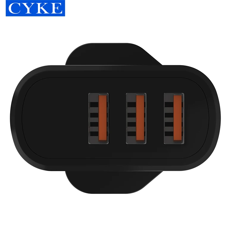 CYKE Quick Charge Fast Charger UK Plug 3 Port Usb Wall Charger  UK Plug QC USB Travel Charger