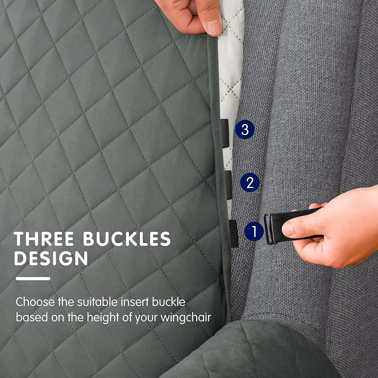 Моющийся двухсторонний растягивающийся чехол на стул Wingback 1 шт. чехлы диван защита мебели